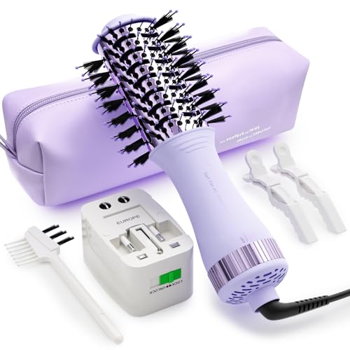 Dual Voltage Hair Dryer Brush 110 (50mm Oval / Purple)