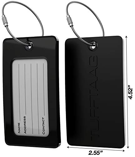 Luggage Tags TUFFTAAG (Black / 2 Pack)