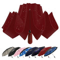 Inverted Umbrella for Rain (Wine / 46 Inch)