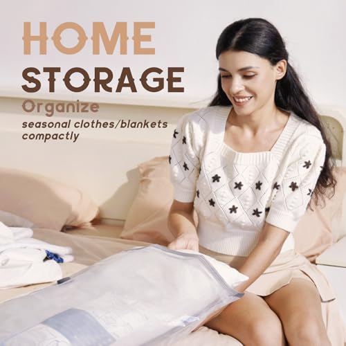 Rechargeable Pump Vacuum Bags for Travel Packing (15 Large Size)