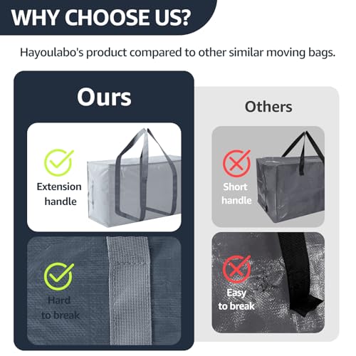 Moving Bags Heavy Duty Extra Large (Grey / 8 Pack)