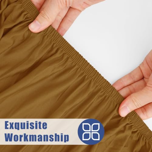 2 Pack Rectangle Spandex Fitted Table Cloth (Dark Brown / 48" x 24" (Rectangular))