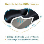 Cooling Seat Cushion for Tailbone Pain Relief (Cooling Black)
