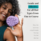 2 Pack Large Scalp Massager Scrubber Shampoo Brush for Hair Growth (Light Beige & Purple)