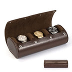 Watch Roll Travel Case (3 slots / Dark Brown)
