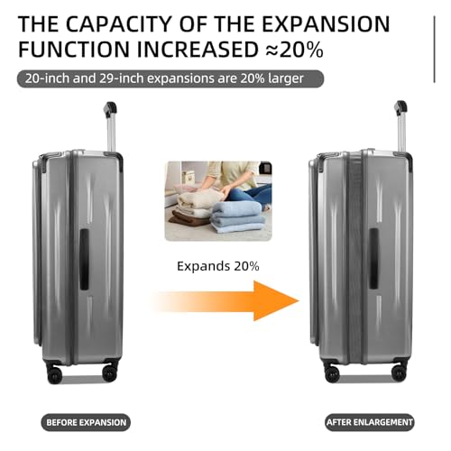 Carry On Luggage (Dark Grey / 20 Inch)
