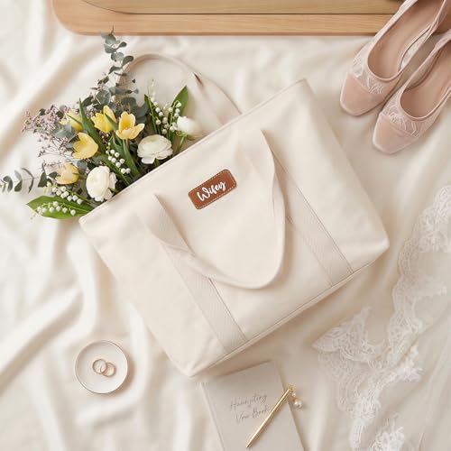 White Tote Bag Reusable Gift Bag Mrs Bag Wifey Tote Shower Bag Beach Bags Waterproof Sandproof ((#3) Wifey)