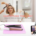 Oversize Silicone Heat Resistant Mat for Hair Tools (Purple)