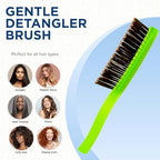 GIO1 Gentle Hair Brush Dresser Size. Wet & Dry Pro Hair Brush Detangler. Soft for Sensitive Scalp. Good For Men Women & Kids All hair lengths. Durable and Anti (Set / Green)