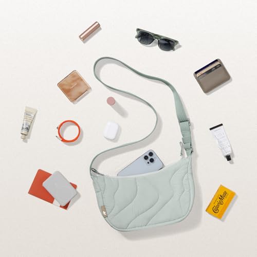 3.5L Puffer Crossbody Bag for Women Trendy (Light Blue-s)