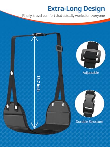 Travel Pillow with Seat Strap Combo Airplane Foot Hammock Set (Travel Pillow & Foot Hammock)