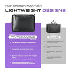 TPU Vacuum Bag for Travel (Full Open, Grey,1Pcs+Pump)