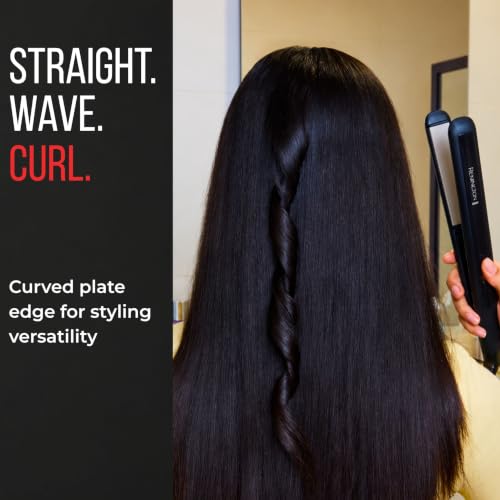 1" Anti Static Hair Straightener (Black/Gold / 1 inch)