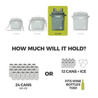Magnetic Leak Proof 24 Can Soft Cooler with Waterproof Zipper (Sage / 24 Can)