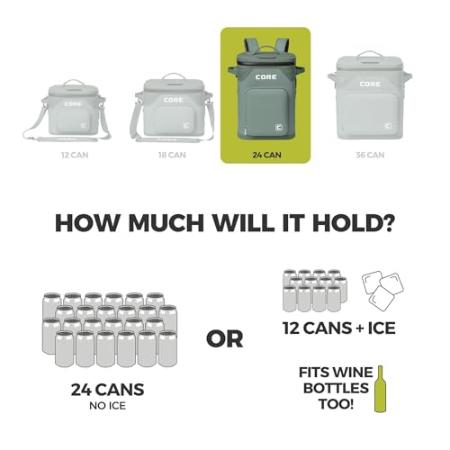 Magnetic Leak Proof 24 Can Soft Cooler with Waterproof Zipper (Sage / 24 Can)