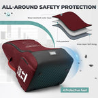 Padded Car Seat Travel Bag for Airplane Car Seat Backpack (Red&Black)