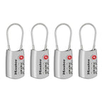 TSA Approved Combination Luggage Lock (Silver / 4 Pack)