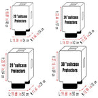 24 Inch PVC Clear Suitcase Cover (Black Trim-0.4mm / M Suitcase Cover.)