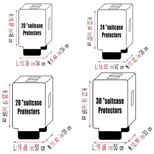30 Inch Waterproof Clear Suitcase Cover (Black Trim-0.2mm / 30" Suitcase Cover.)