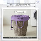 LFH Home Cotton Rich Large Premium Canvas Laundry Bag (24"x36" (Pack of 1) / Lavender)