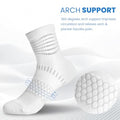 Ankle Compression Socks Women Men Plantar Fasciitis Relief 3 Pairs (X-Large / White(3 Pairs))