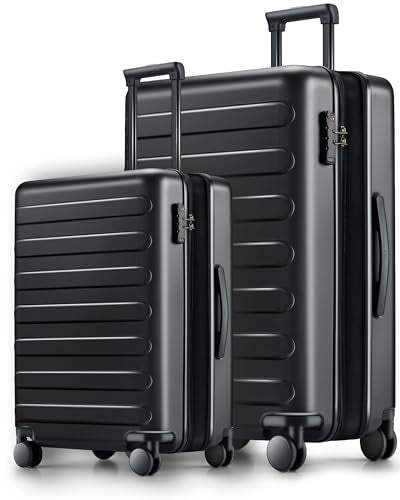 Luggage Sets 2 Piece (01-Black (Expandable) / Set 2PCS (20-Inch/28-Inch))