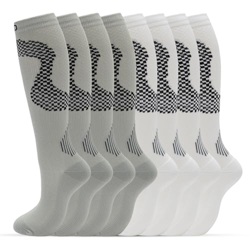 8 Pairs Compression Socks for Men & Women 20 (Small-Medium / 27-8 Pairs-04)