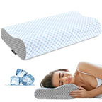 Cervical Pillow for Neck Pain Relief (Blue & Grey)