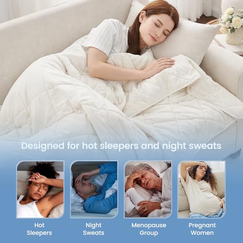 Cooling Blanket for Hot Sleepers King Size (Off White / King (108" x 90"))