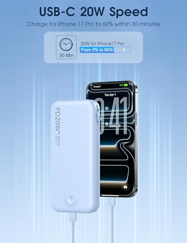 Portable Charger 10000mAh Fast Charging w (Cerulean)