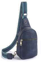Sling Bag for Women Vegan Leather Small Fanny Pack Crossbody Bags Chest Bag for Women Navy Blue (2-navy Blue)