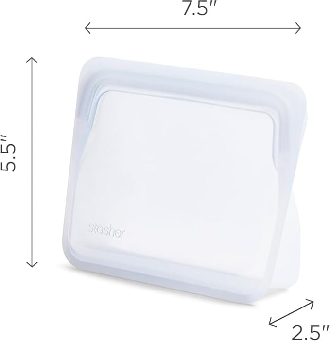 Stasher Premium Silicone Reusable Food Storage Stand-Up Mini Bag, Sous Vide - Image 4