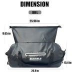60L Waterproof Duffle Travel Duffel Bag (Black / 60L)