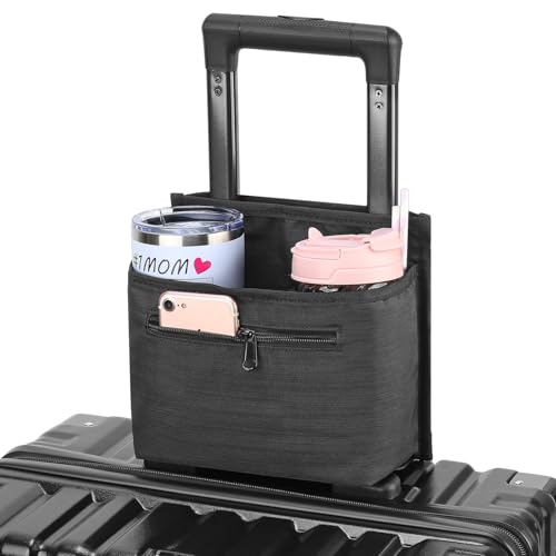 Luggage Travel Cup Holder for Suitcase (black)