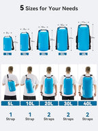 Waterproof Dry Bag for Women Men (30L / Blue)