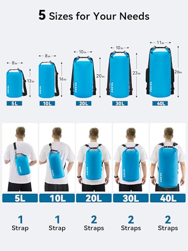 Waterproof Dry Bag for Women Men (30L / Blue)