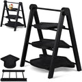 3 Tier Graduation Cap Serving Trays Wooden Platters 13'' 11'' 9'' Plate Board Reusable Plate Congrats Grad Party Serving for Graduate Party Sharing Snacks (Graduation Cap)