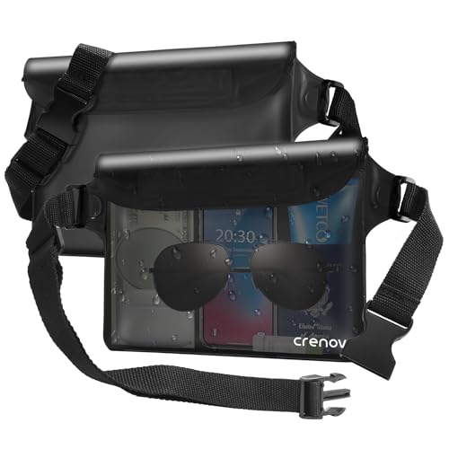 Waterproof Bag Fanny Packs for Women (Black&Black)