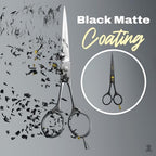 The Cut Factory® Hair Scissors & Hair Cutting Scissors (Black, High Carbon Steel)