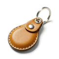 Genuine Leather Keychain Holder for AirTag (Tan)