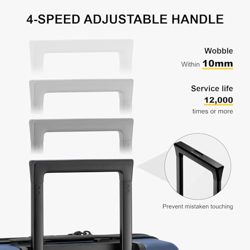 Carry on Luggage 20 Inch with 6 (Navy / Carry-On 20 Inch + 6PC)