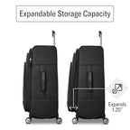 UpLIFT Lightweight Medium Checked Softside Luggage with Spinner Wheels (Medium Checked / Black)