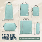 Large Compression Packing Cubes 7 (DustyTeal/White)