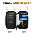 Family Passport Holder for Travel (Dark black)