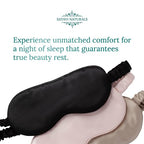 Mulberry Soft Silk Eye Mask for Sleeping with Ear Plugs & Luxury Bag (Pink)