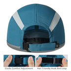 Baseball Cap Nylon Running Cap Outdoor Sports Hat for Men Women Adjustable Quick Drying Reflective Foldable UPF50+ Breath Mesh Water Repellency Race Performance Lightweight Peacock Blue (6 7/8-7 1/2 / Peacock Blue)
