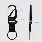 Life Carabiner Key Ring Clip (2-Pack / Black (2 Pack))