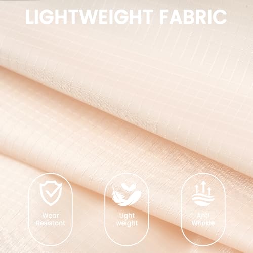 6 Set Ultralight Compression Packing Cubes Packing Organizer for Travel Accessories Luggage Suitcase Backpack (Beige70D / Mesh Pattern)