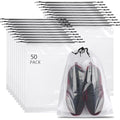 50 Pack Shoe Bags for Travel (Clear)