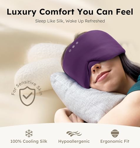 Luxury Bluetooth 5.4 Sleep Mask for Adults (Mauve)